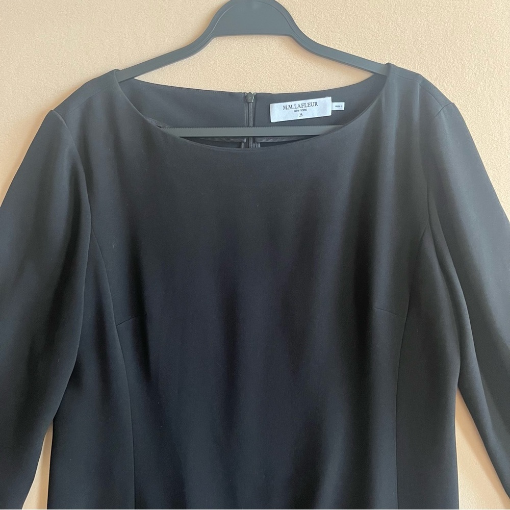 MM Lafleur The Regina Dress Black Eco Heavy Soft Wave Classic Cocktail size 14 - Picture 4 of 16